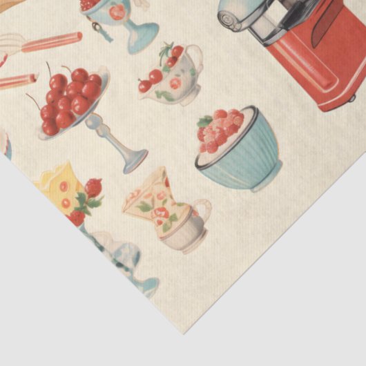 Retro Keuken Cakes en Gereedschap Tissuepapier (Detail)