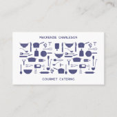 Retro Keuken Catering Bakkerij Kok QR Code Visitekaartje (Voorkant)