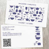 Retro Keuken Catering Bakkerij Kok QR Code Visitekaartje