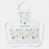 Retro keuken catering gepersonaliseerd schort (Voorkant)