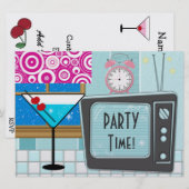 Retro Keuken - Cocktail - Dinerfeest - SRF Kaart (Voorkant / Achterkant)