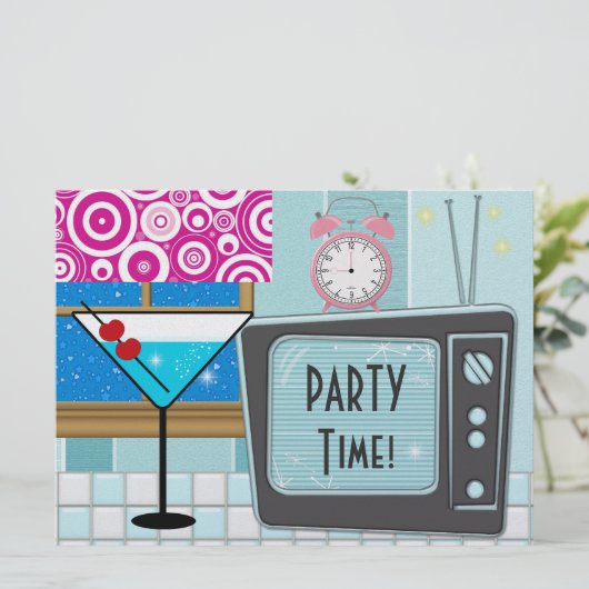 Retro Keuken - Cocktail - Dinerfeest - SRF Kaart (Staand voorkant)