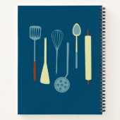 Retro keuken familie recept gepersonaliseerd notitieboek (Achterkant)