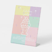 Retro Keuken Gadget Raffle Reclamebord Met Voetstuk (Voorkant)