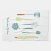 Retro keuken gepersonaliseerd theedoek (Horizontaal)