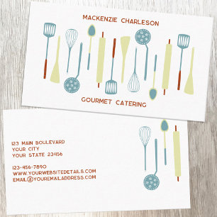 Retro keuken gereedschap kook catering visitekaartje