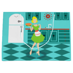 Retro Keuken Geschenktas Large Cadeautasje