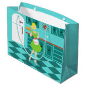 Retro Keuken Geschenktas Large Cadeautasje (Achterkant Gekanteld)