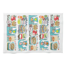 Retro Keuken Koken Boek Illustratie Aqua