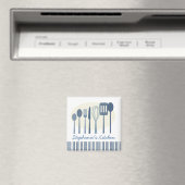 Retro keuken kookgerei gepersonaliseerde magneet (Insitu (Vaatwasser))