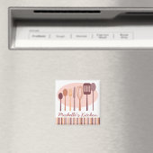 Retro keuken kookgerei gepersonaliseerde magneet (Insitu (Vaatwasser))