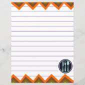 Retro keuken kookgerei Zigzag Chevron (Achterkant)