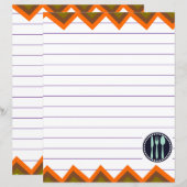 Retro keuken kookgerei Zigzag Chevron (Voorkant / Achterkant)