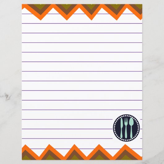 Retro keuken kookgerei Zigzag Chevron (Voorkant)
