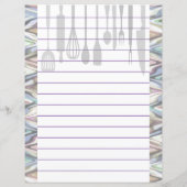 Retro keuken kookgerei Zigzag Chevron (Achterkant)