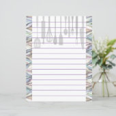 Retro keuken kookgerei Zigzag Chevron (Staand voorkant)