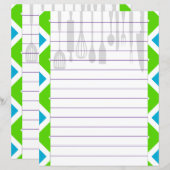 Retro keuken kookgerei zigzag chevron (Voorkant / Achterkant)