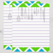 Retro keuken kookgerei Zigzag Chevron (Voorkant / Achterkant)