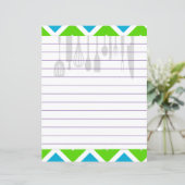 Retro keuken kookgerei Zigzag Chevron (Staand voorkant)