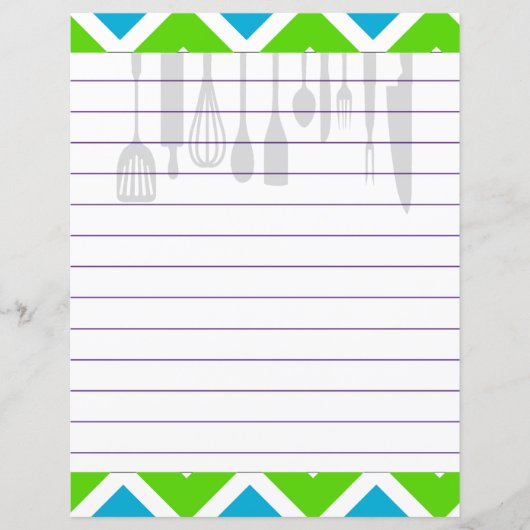 Retro keuken kookgerei Zigzag Chevron (Voorkant)