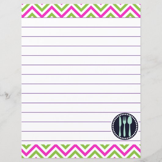 Retro keuken kookgerei Zigzag Chevron (Voorkant)
