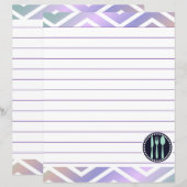 Retro keuken kookgerei Zigzag Chevron (Voorkant / Achterkant)