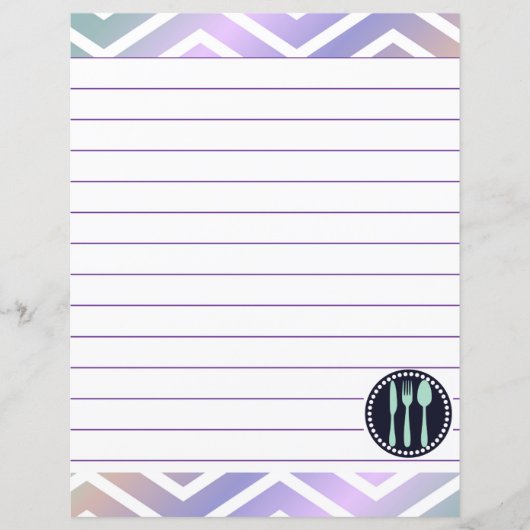 Retro keuken kookgerei Zigzag Chevron (Voorkant)