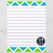 Retro keuken kookgerei Zigzag Chevron (Achterkant)