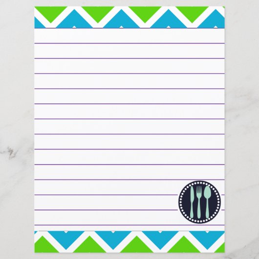 Retro keuken kookgerei Zigzag Chevron (Voorkant)