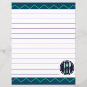 Retro keuken kookgerei Zigzag Chevron (Achterkant)