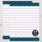Retro keuken kookgerei Zigzag Chevron (Voorkant / Achterkant)