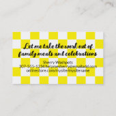 Retro keuken kookles chef catering culinair visitekaartje (Achterkant)