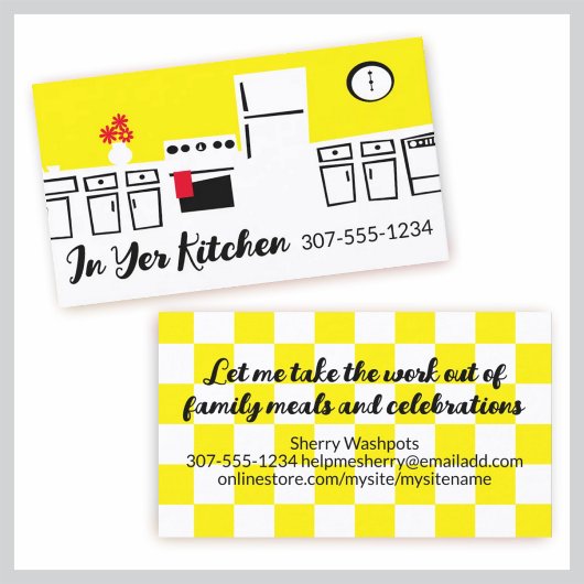 Retro keuken kookles chef catering culinair visitekaartje