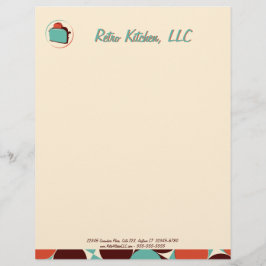 Retro Keuken Letterkop Briefhoofd Ontwerp