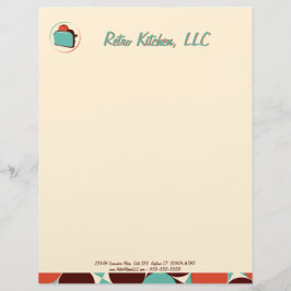 Retro Keuken Letterkop Briefhoofd Ontwerp