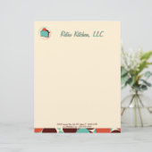 Retro Keuken Letterkop Briefhoofd Ontwerp (Staand voorkant)