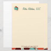 Retro Keuken Letterkop Briefhoofd Ontwerp (Voorkant / Achterkant)