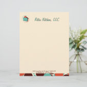 Retro Keuken Letterkop Briefhoofd Ontwerp (Staand voorkant)