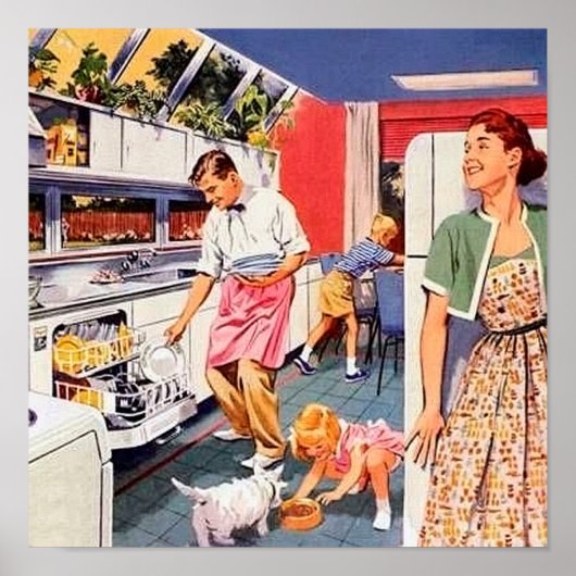 retro  keuken poster (Voorkant)