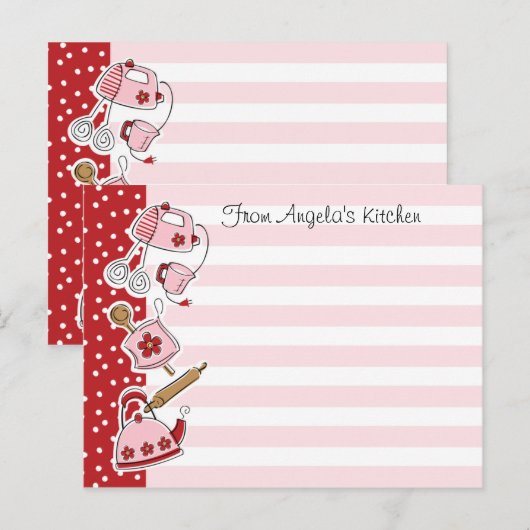 Retro Keuken Recept Briefkaart (Voorkant / Achterkant)