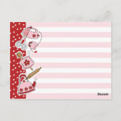 Retro Keuken Recept Briefkaart (Achterkant)