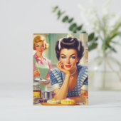 Retro keuken schilderij briefkaart (Staand voorkant)