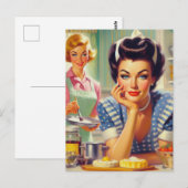 Retro keuken schilderij briefkaart (Voorkant / Achterkant)