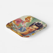 Retro keuken schilderij papieren bordje (Gebogen)