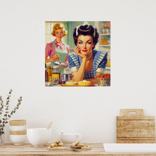 Retro keuken schilderij poster (Keuken)
