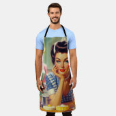 Retro keuken schilderij schort (Gedragen)