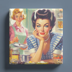Retro keuken schilderij stenen onderzetter