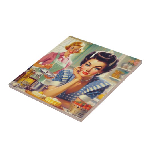 Retro keuken schilderij tegeltje (Zijkant)