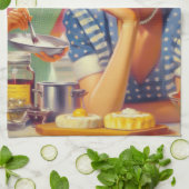 Retro keuken schilderij theedoek (Gevouwen)