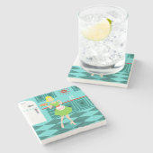 Retro Keuken Stenen Onderzetter (Zijkant)